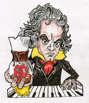 Beethoven and his coffee